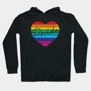 Retro Rainbow Heart - Pride Hoodie